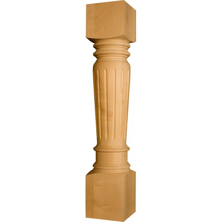 Osborne Wood Products 34 1/2 x 6 Fluted Islander Leg in Rustic Alder 1469RCA